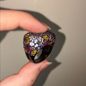 Swarovski Crystal Dome Statement Ring - Women Jewelry